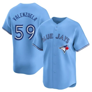 Men's Brandon Valenzuela Toronto Blue Jays Blue Limited Powder Alternate Jersey