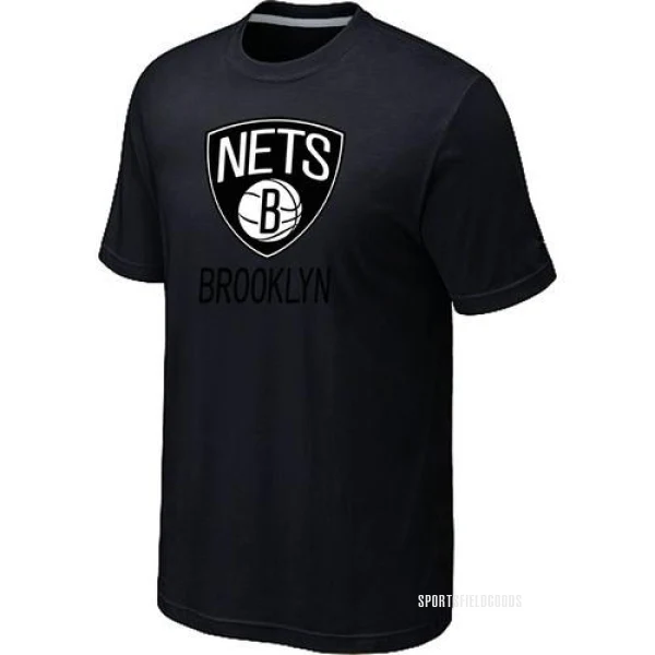 Men's Brooklyn Nets Black Big & Tall Primary Logo T-Shirt -