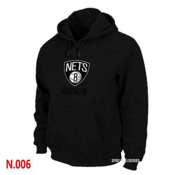 Men's Brooklyn Nets Black Pullover Hoodie -