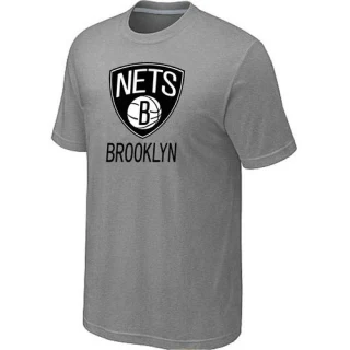 Men's Brooklyn Nets Grey Big & Tall Primary Logo T-Shirt -