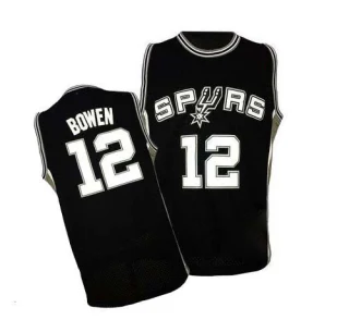 Men's Bruce Bowen San Antonio Spurs Black Swingman Throwback Finals Patch Jersey