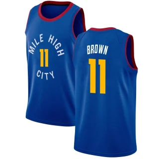 Men's Bruce Brown Denver Nuggets Blue Swingman Jersey - Statement Edition