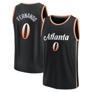 Men's Bruno Fernando Atlanta Hawks Black Fast Break 2022/23 City Edition Jersey