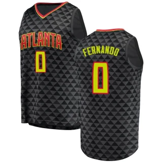 Men's Bruno Fernando Atlanta Hawks Black Fast Break Jersey - Icon Edition