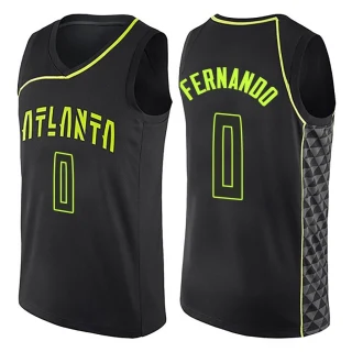 Men's Bruno Fernando Atlanta Hawks Black Swingman City Edition Jersey