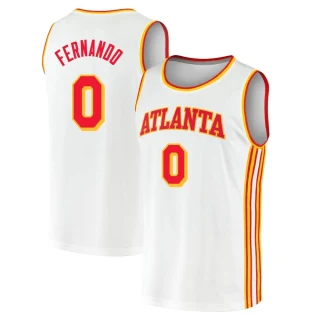 Men's Bruno Fernando Atlanta Hawks White Fast Break 2020/21 Jersey - Association Edition