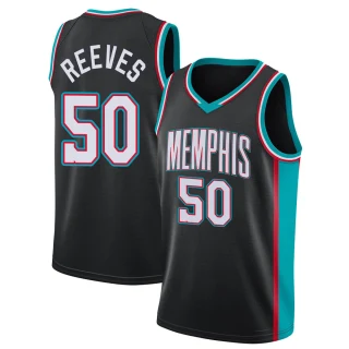 Men's Bryant Reeves Memphis Grizzlies Black Swingman 2020/21 Hardwood Classics Jersey