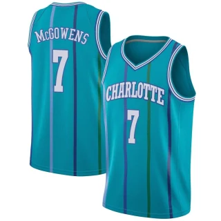 Men's Bryce McGowens Charlotte Hornets Aqua Swingman Jordan Brand Hardwood Classics Jersey