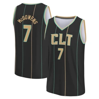 Men's Bryce McGowens Charlotte Hornets Black Fast Break 2022/23 City Edition Jersey