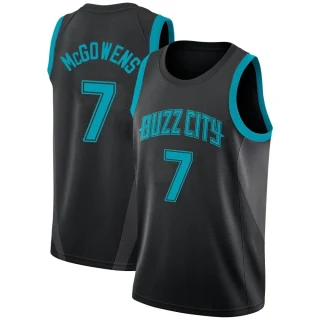 Men's Bryce McGowens Charlotte Hornets Black Swingman Jordan Brand 2018/19 Jersey - City Edition