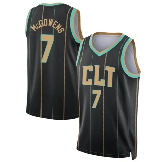 Men's Bryce McGowens Charlotte Hornets Black Swingman Jordan Brand 2022/23 City Edition Jersey
