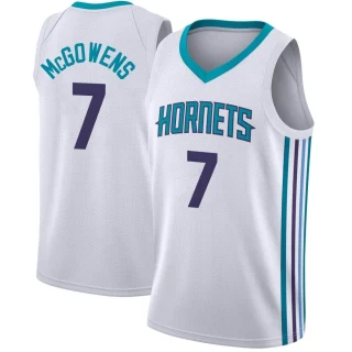 Men's Bryce McGowens Charlotte Hornets White Swingman Jordan Brand Jersey - Association Edition