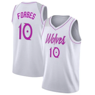 Men's Bryn Forbes Minnesota Timberwolves White Swingman 2018/19 Jersey - Earned Edition
