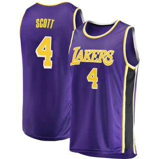 Men's Byron Scott Los Angeles Lakers Purple Swingman 2018/19 Jersey - Statement Edition