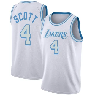 Men's Byron Scott Los Angeles Lakers White Swingman 2020/21 Jersey - City Edition
