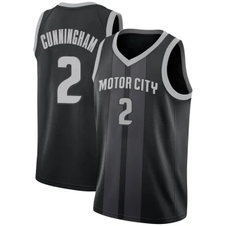Men's Cade Cunningham Detroit Pistons Black Swingman 2018/19 Jersey - City Edition