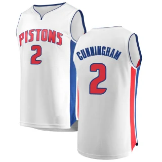 Men's Cade Cunningham Detroit Pistons White Fast Break Jersey - Association Edition