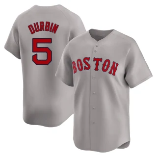 Men's Caleb Durbin Boston Red Sox Gray Limited Away Jersey