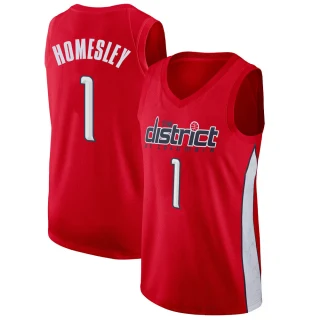 Men's Caleb Homesley Washington Wizards Red Swingman 2018/19 Jersey - Earned Edition
