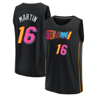Men's Caleb Martin Miami Heat Black Fast Break 2021/22 Replica City Edition Jersey