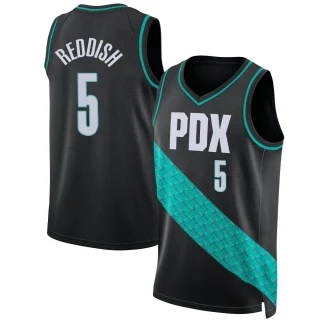 Men's Cam Reddish Portland Trail Blazers Black Swingman 2022/23 City Edition Jersey