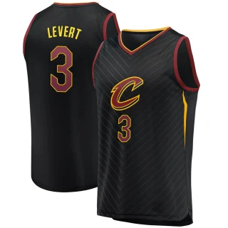 Men's Caris LeVert Cleveland Cavaliers Black Fast Break Jersey - Statement Edition