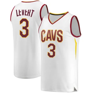 Men's Caris LeVert Cleveland Cavaliers White Fast Break Jersey - Association Edition
