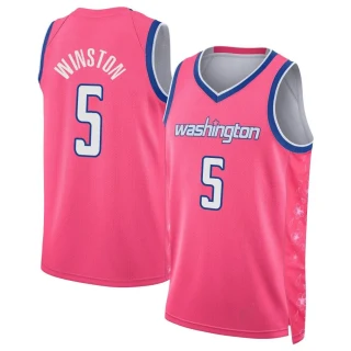 Men's Cassius Winston Washington Wizards Pink Swingman 2022/23 City Edition Jersey