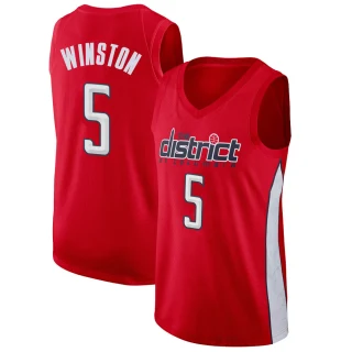 Men's Cassius Winston Washington Wizards Red Swingman 2018/19 Jersey - Earned Edition