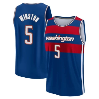 Men's Cassius Winston Washington Wizards Royal Fast Break 2021/22 Replica City Edition Jersey