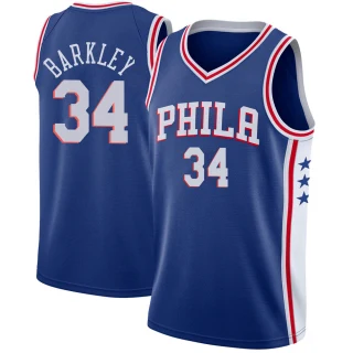 Men's Charles Barkley Philadelphia 76ers Blue Swingman Jersey - Icon Edition