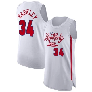 Men's Charles Barkley Philadelphia 76ers White Authentic 2022/23 City Edition Jersey