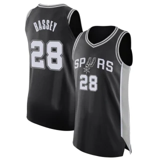 Men's Charles Bassey San Antonio Spurs Black Authentic Jersey - Icon Edition