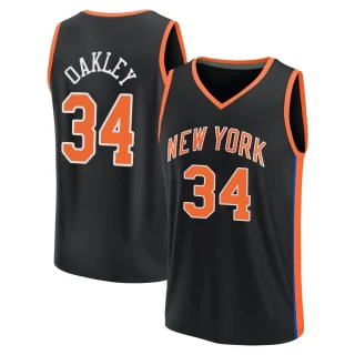 Men's Charles Oakley New York Knicks Black Fast Break 2022/23 City Edition Jersey