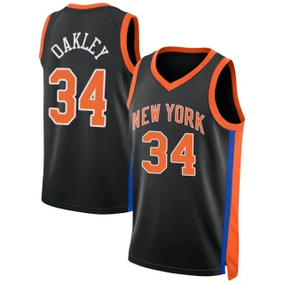 Men's Charles Oakley New York Knicks Black Swingman 2022/23 City Edition Jersey