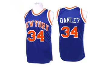 Men's Charles Oakley New York Knicks Royal Blue Authentic Throwback Jersey