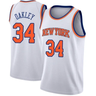 Men's Charles Oakley New York Knicks White Swingman Jersey - Association Edition