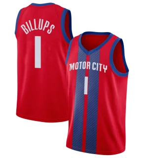 Men's Chauncey Billups Detroit Pistons Red Swingman 2019/20 Finished Jersey - City Edition