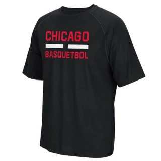 Men's Chicago Bulls Black Noches Ene-Be-A Practicewear Performance T-Shirt -