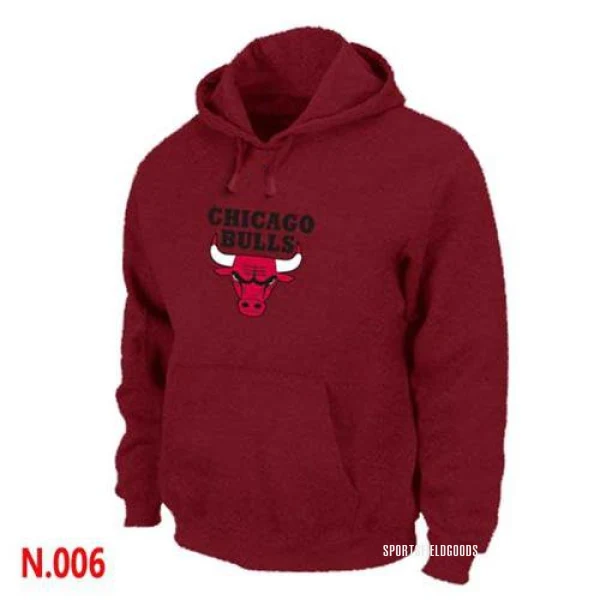 Men's Chicago Bulls Grey Pullover Hoodie - Dark