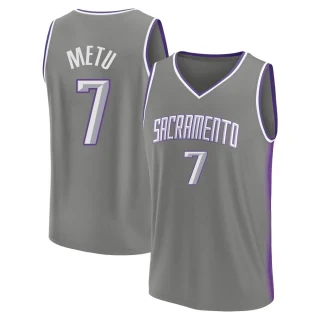 Men's Chimezie Metu Sacramento Kings Gray Fast Break 2022/23 City Edition Jersey