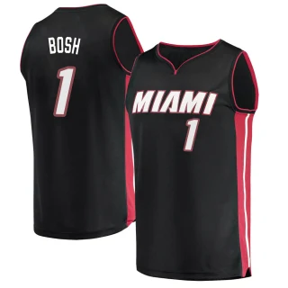 Men's Chris Bosh Miami Heat Black Fast Break Jersey - Icon Edition