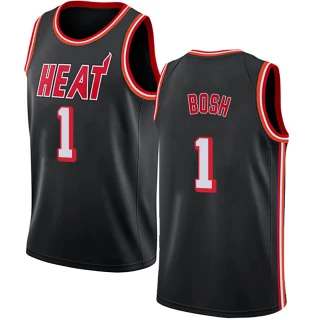 Men's Chris Bosh Miami Heat Black Swingman Fashion Hardwood Classics Jersey