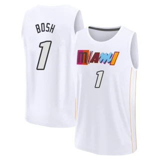 Men's Chris Bosh Miami Heat White Fast Break 2022/23 City Edition Jersey