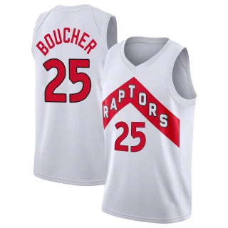 Men's Chris Boucher Toronto Raptors White Swingman 2020/21 Jersey - Association Edition