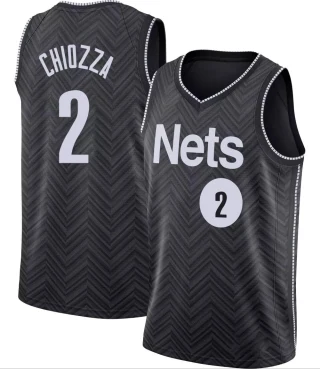 Men's Chris Chiozza Brooklyn Nets Black Swingman 2020/21 Jersey - Earned Edition