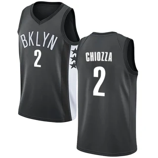Men's Chris Chiozza Brooklyn Nets Gray Swingman Jersey - Statement Edition