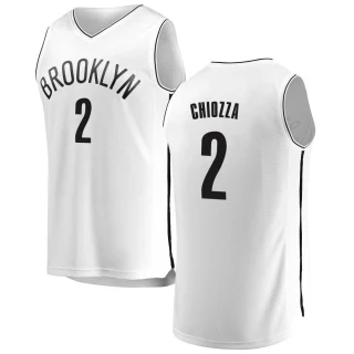 Men's Chris Chiozza Brooklyn Nets White Fast Break Jersey - Association Edition