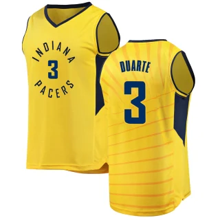 Men's Chris Duarte Indiana Pacers Gold Fast Break Jersey - Statement Edition