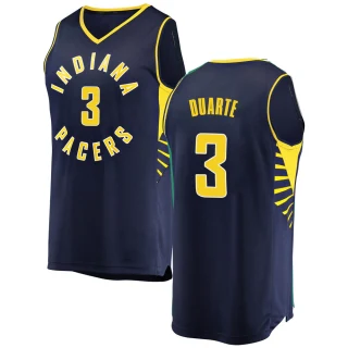 Men's Chris Duarte Indiana Pacers Navy Fast Break Jersey - Icon Edition